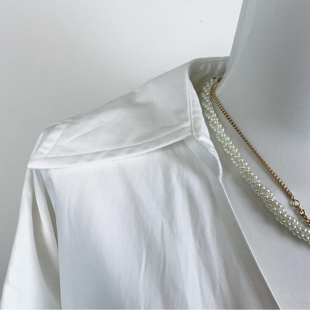 En Saison Lorena Short Sleeve Midi Dress in Off White Small NWT - Picture 7 of 9